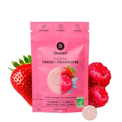 12 pastilles d'hydratation Solid drink fraise et framboise vitamine C