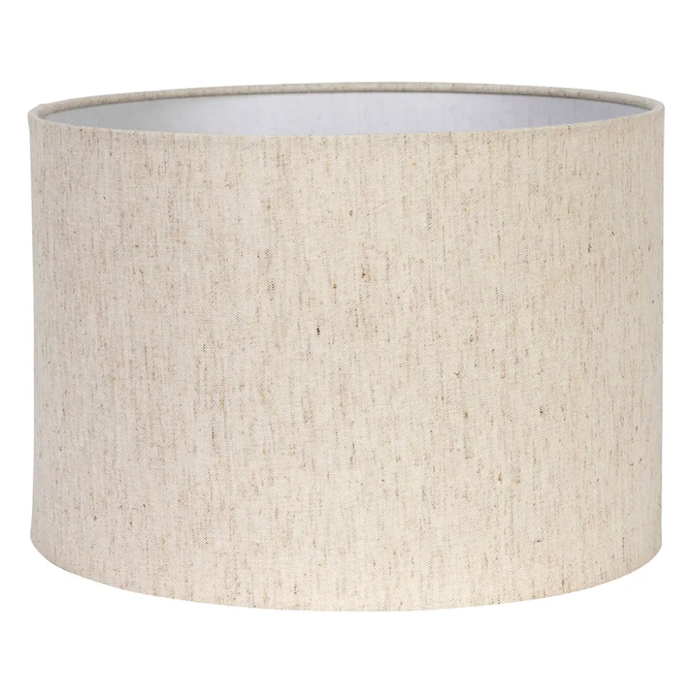 Abat jour en coton grège d30cm - Tambour