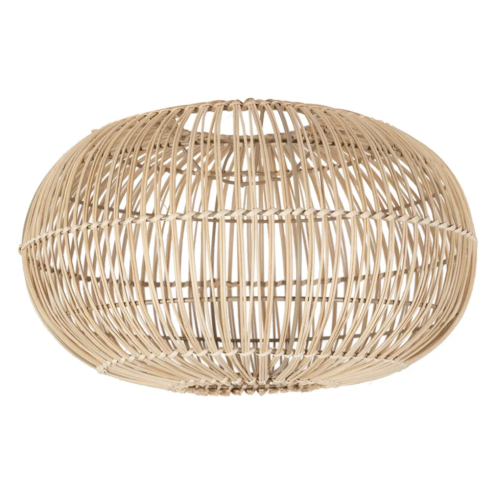 Abat-jour pour suspension en fer et rotin naturel d40cm - Brasil