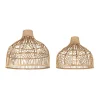 Abat-jour pour suspension (x2) en bambou et rotin d42/d48cm - Arc Elément