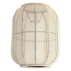 Abat-jour pour suspension en fer et coton écru d28cm - Enigma