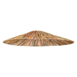 Abat-jour pour suspension en raphia multicolore d77cm - Seguia