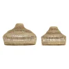 Abat-jour pour suspension (x2) en jonc de mer d42/d58cm - Cordlacy