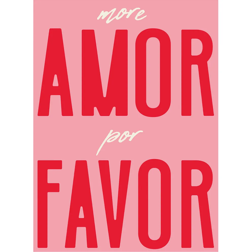 Affiche "More amor por favor" 30x40cm
