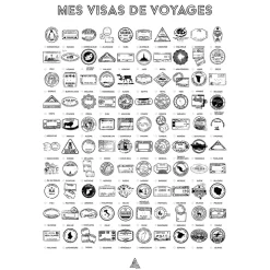 Affiche visas de voyages 50x70cm