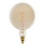 Ampoule LED globe XXL filament spirale ambre E27 6W