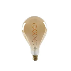 Ampoule LED poire XL filament spirale ambre E27 4W