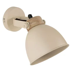 Applique murale 1 spot orientable en fer sable h27cm E27 - Lowri
