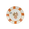 Assiette à dessert ananas en porcelaine brun d19cm