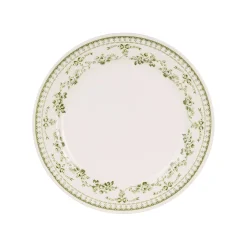 Assiette à dessert en faïence vert d21cm - Faustine