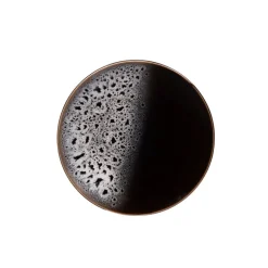 Assiette à dessert en grès noir et blanc d21cm - Kyle