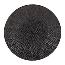 Assiette à dessert en grès noir d20.5cm - Vesuvio