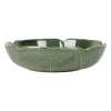 Assiette creuse chou en grès vert d20cm