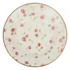 Assiette creuse en faïence rose et doré d23cm - Rose