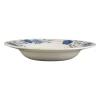 Assiette creuse en faïence bleu d23cm - Blandine