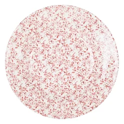 Assiette creuse en faïence bordeaux d23cm - p'tites fleurs