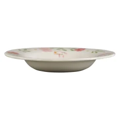 Assiette creuse en faïence rose d23cm - Blandine