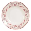 Assiette creuse en faïence bordeaux d23cm - faustine