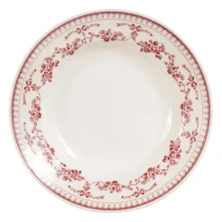 Assiette creuse en faïence bordeaux d23cm - faustine