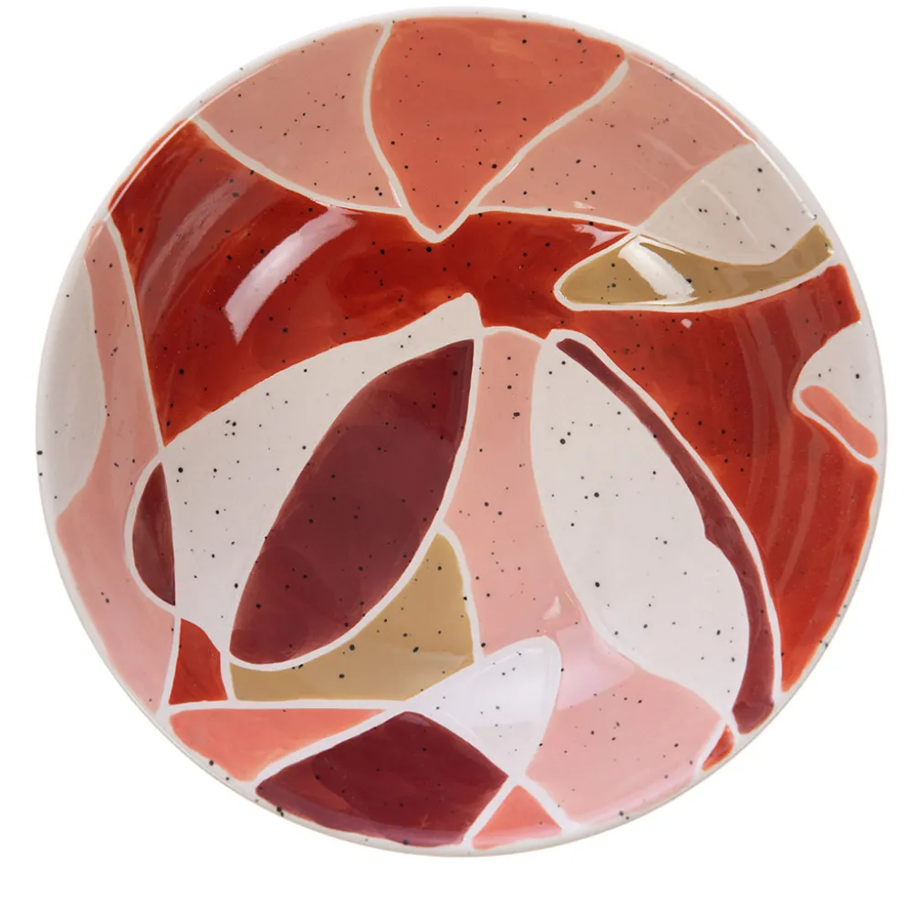 Assiette creuse en grès terracotta d19cm - Elena