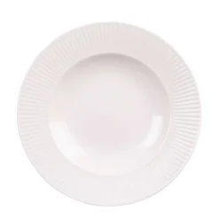 Assiette creuse en porcelaine blanc d23cm - Lina