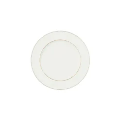 Assiette décorative blanc et or d33cm - Mila