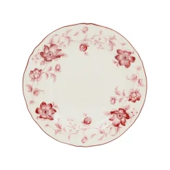 Assiette de dessert en faïence rouge d20cm - Margaux