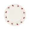 Assiette dessert en faience rouge d22.5cm - Paquerette