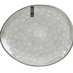 Assiette galet en grès gris d27.5cm - au gres du temps