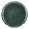 Assiette plate chou en grès vert d27cm