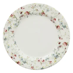 Assiette plate en faïence multicolore d26cm - fleurs champs