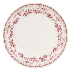 Assiette plate en faïence bordeaux d26cm - faustine