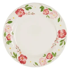 Assiette plate en faïence rose d27cm - Blandine