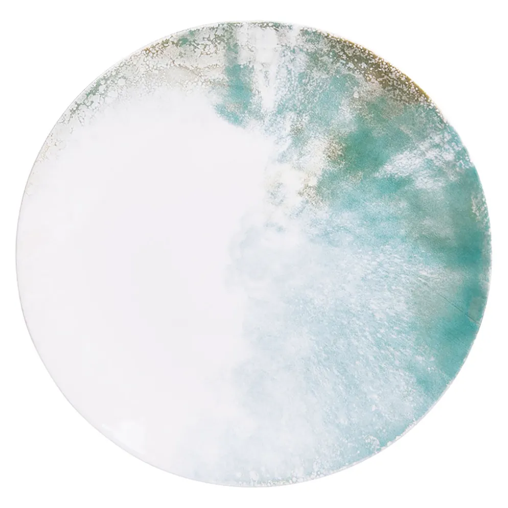 Assiette plate en grès bleu d27cm - Islande