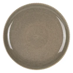 Assiette plate en grès gris d26cm - Carla