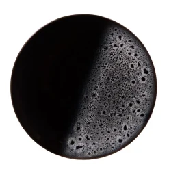 Assiette plate en grès noir et blanc d27cm - Kyle
