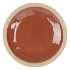 Assiette plate en grès tomette d28cm - Jade