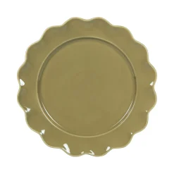 Assiette plate en grès vert d27cm - Agra