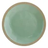 Assiette plate en grès vert d'eau d28cm - Jade