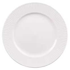 Assiette plate en porcelaine blanc d27cm - Lina