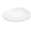 Assiette plate en porcelaine blanc d28cm - Galet