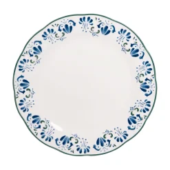 Assiette plate en porcelaine bleu d27cm - Giverny