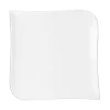 Assiette plate 25.5x25.5cm melody blanc