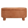 Banc coffre en tissu terracotta - Tessia