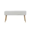 Banc en tissu bouclette ecru - Popy