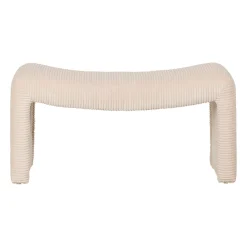 Banc en velours côtelé écru - Minimal