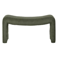 Banc en velours côtelé vert - Minimal