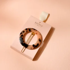 Barrette ronde ecaille