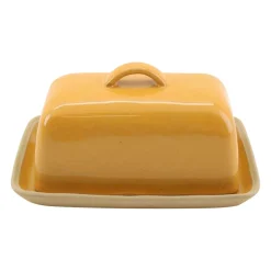 Beurrier en grès curry - Jade