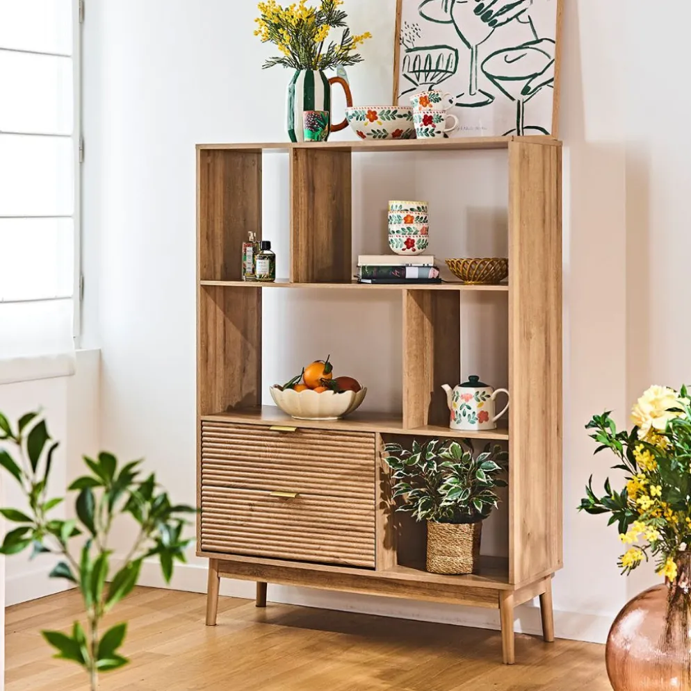 Bibliothèque en bois H140cm - Tiphaine